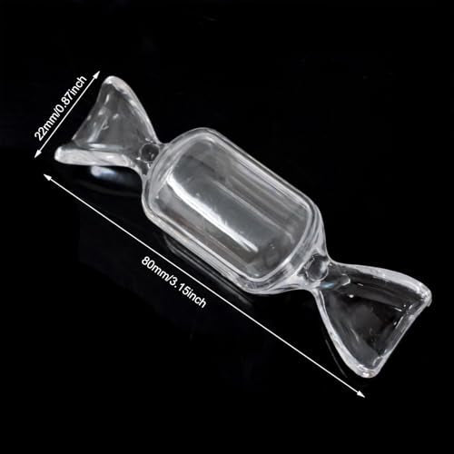 20PCS Cute Candy Shaped Jewelry Box Mini Plastic Jewelry Organizer Clear Beads Storage Containers for Christmas Wedding Pa...