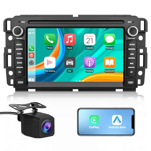 Vratzn Car Radio Stereo for Chevrolet Silverado GMC Sierra Yukon 2007-2013 Android 13 CarPlay Android Auto GPS Navigation ...