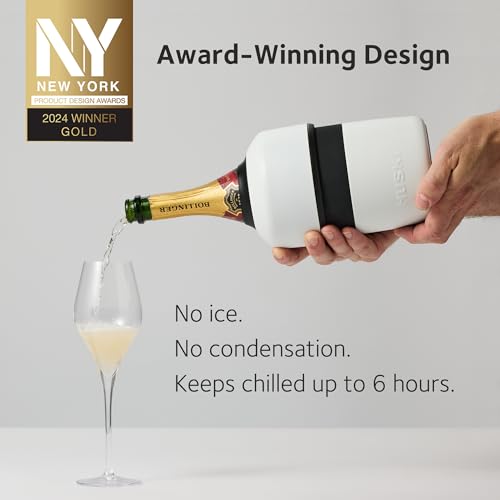 Huski Champagne Chiller | NEW | Award-Winning Iceless Design with Detachable Bottle Stopper | Keeps Wine Cold up to 6 Hour...