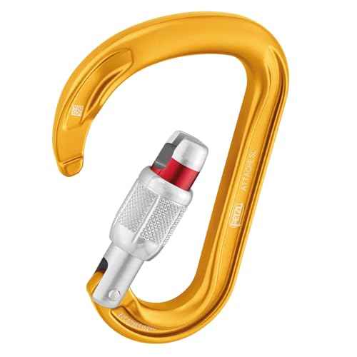 Petzl Attache Locking pear-Shaped Carabiner with Round-Stock Basket