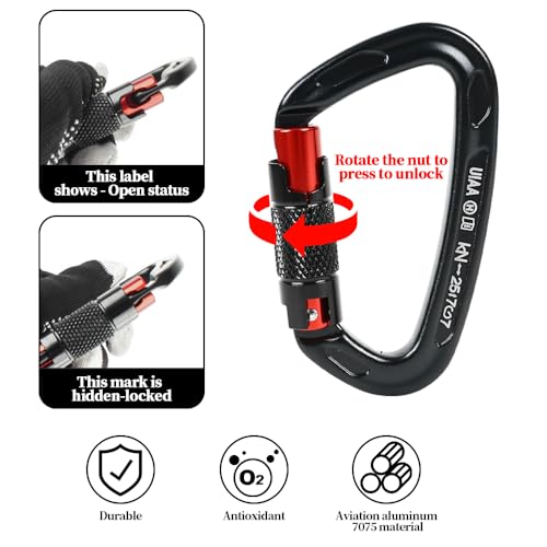 Auckyeer Tree Climbing Gear Set, Adjustable Tree Climbing Spikes Tree Climbing Tool for Tree Work