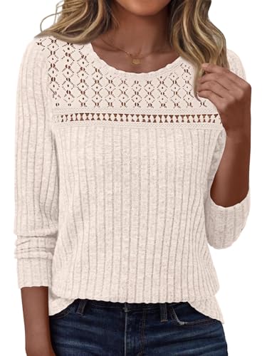 LILLUSORY Womens Long sleeve Sweaters Shirts Fall Tops