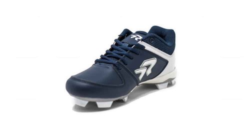 Ringor Flite Softball Cleats for Women - Lightweight and Durable Women's Molded Softball Shoes - Navy & White - Size 10