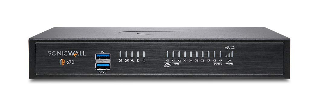 Sonicwall Tz670 Total Secure - 1Yr Essential Edition (02-Ssc-5640) | Tz670 Network Security Appliance With 1 Year Essential Prot