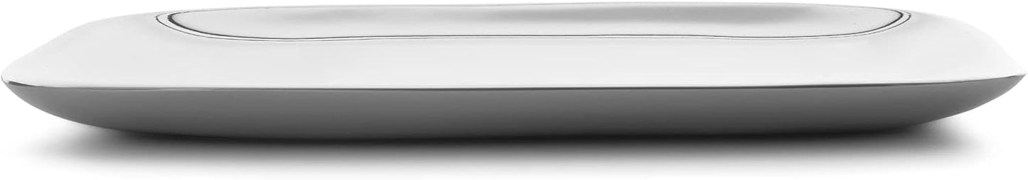 nambe Square Platter | Oven Safe Plate for Serving Food Party Entertaining | 11-Inch Serving Tray for Steak, Appetizers, Salad, and Turkey | Made of Metal Alloy