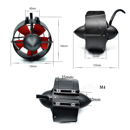 ApisQueen 24V 150KV U92 Underwater Thruster,with 100A Bi-Directional,11.8KG/26.1LBS Thrust Waterproof Brushless Motor,for ...