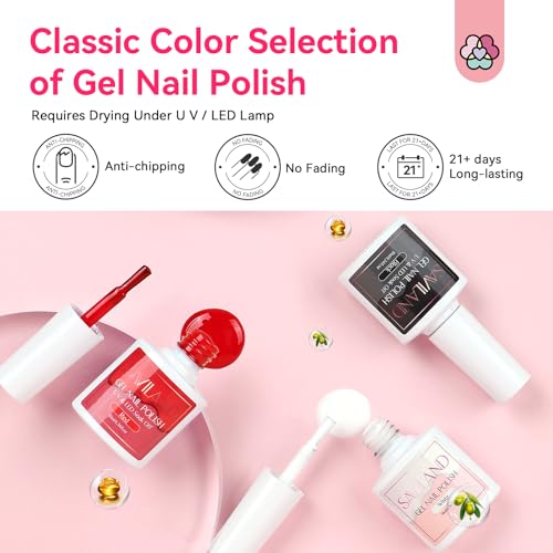SAVILAND Acrylic Nail Kit with Drill: Professional Acrylic Nail Set for Beginners with Everything U V Light 3 Colors Gel P...