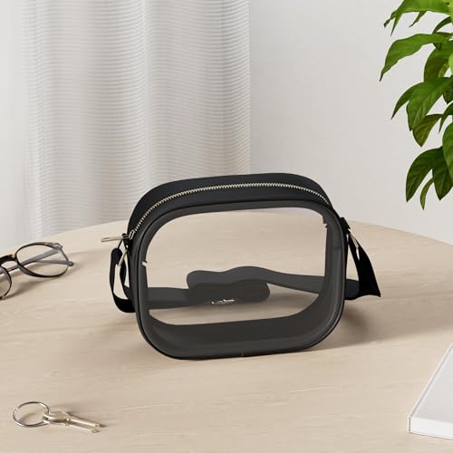KETIEE Clear Crossbody Bag, Stadium Approved Clear Purse Bag for Concerts Sports Events Festivals