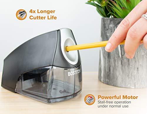 Compact Desktop Electric Pencil Sharpener, Black, Sold as 1 Each