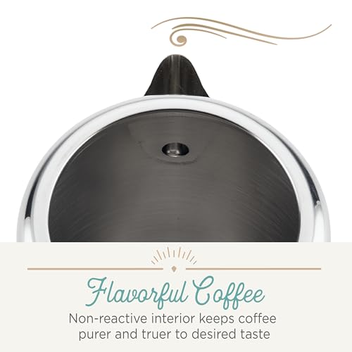 Farberware 47053 Classic Stainless Steel Yosemite 12-Cup Coffee Percolator, 12 Cup Coffee Maker, Silver