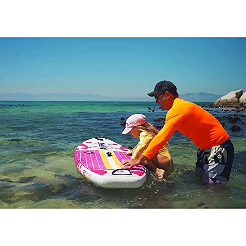 THURSO SURF Prodigy Junior Kids Inflatable SUP Stand Up Paddle Board 7'6 x 30'' x 4'' Two Layer Includes Adjustable Carbon...