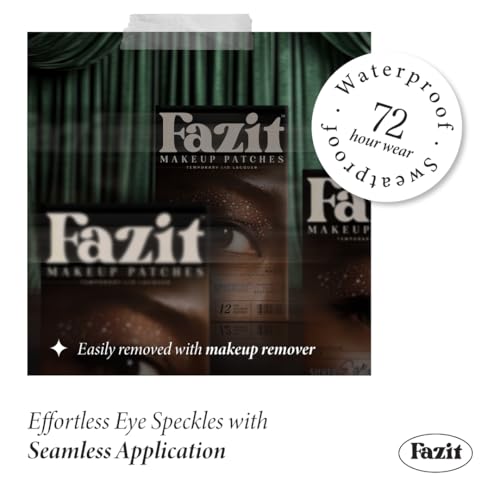 Fazit Makeup Patches - Silver Eye Speckles - Glow Up Make-Up Patches - Cute Glitter Makeup Accessories for Women - Cosmeti...