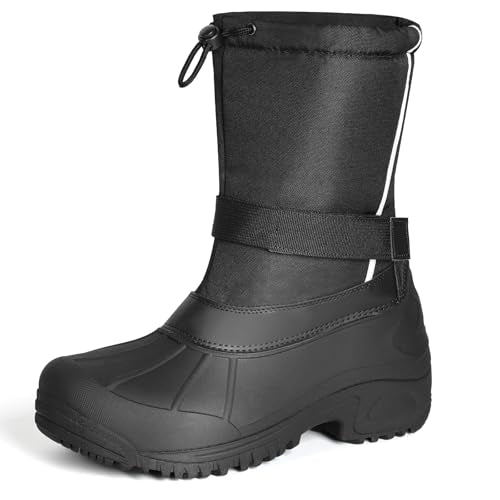 Furuian Insulated Snow Boots for Men Waterproof Winter Boots for Men Outdoor Non Slip Hiking Snow Duck Boot Mens Winter Du...