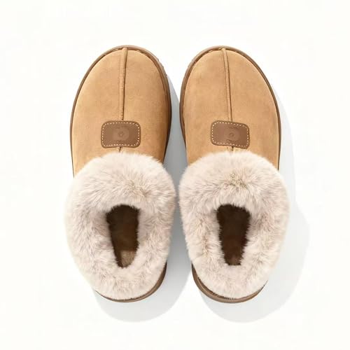 Cozy Slippers for Women Indoor and Outdoor Fuzzy House Shoes with Memory Foam Anti-Skid Sole Suitable for Women Mom Ladies