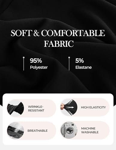 GRACE KARIN Work Dresses for Women 2025,Midi Business Dress,3/4 Sleeve Classy Fit and Flare Dress with Pocket
