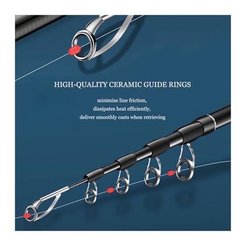 Fishing Rod Carbon Fiber Pattern Spinning Rod Telescopic Fishing Rod 1.8/2.1/2.4/2.7M Casting Lure Feeder Rod Stick Super ...