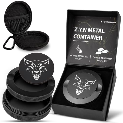 AVENTURIS Premium Zyn Metal Can - Waterproof, Moisture & Odor Proof - Metal Zyn Container - Dip Can, Zyn Tin, Zyn Holder w...