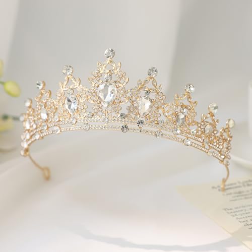 Princess Tiara and Crown for Women Wedding Tiaras for Bridal girls Tiaras and Crystal Crowns Rhinestone Headband Metal Hai...
