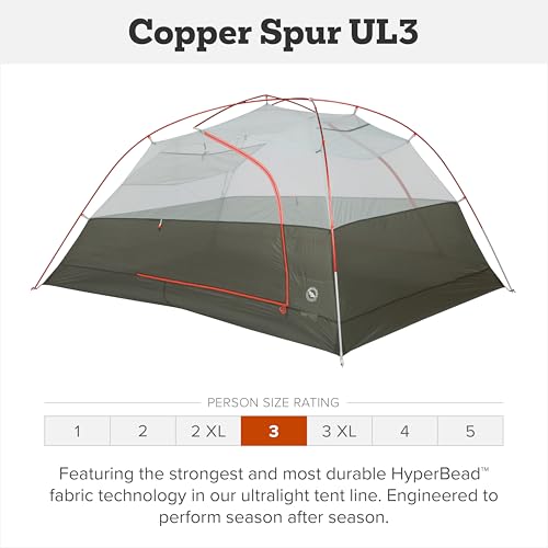 Big Agnes Copper Spur UL - Backpacking Tent for Camping, 3 Season, Ultralight, Waterproof, Anodized Poles