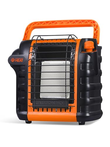 Commercial Heat 9000 BTU Portable Propane Heater for Outdoor or Indoor Use, Patio Heater for Up To 300 Sq. Ft., 2 Heat Set...