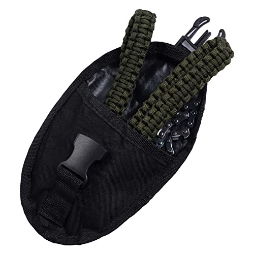 Sucrain Pocket Chainsaw with Paracord Handle, Folding Chain Hand Saw, Emergency Outdoor Survival Gear for Camping, Huntin...