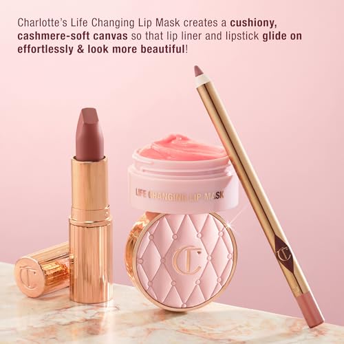 Charlotte Tilbury Life Changing Lip Mask - Multi-Purpose Plumping Mask to Smooth, Hydrate & Soften Dry Lips - Fragrance-Fr...