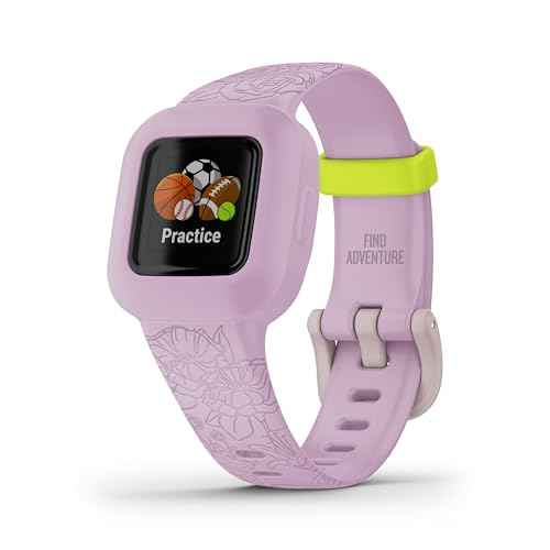 Garmin vivofit jr. 3, Fitness Tracker for Kids, Includes Interactive App Experience, Swim-Friendly, Up to 1-Year Battery Life, Lilac Floral