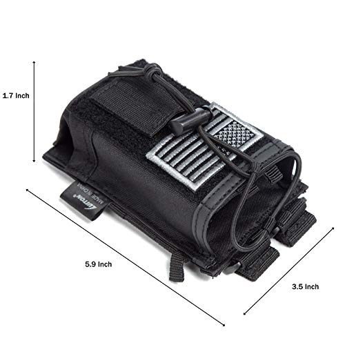Tactical Molle Radio Holster Holder Case Military Heavy Duty Pouch Bag for Two Ways Walkie Talkies Adjustable Storage with...