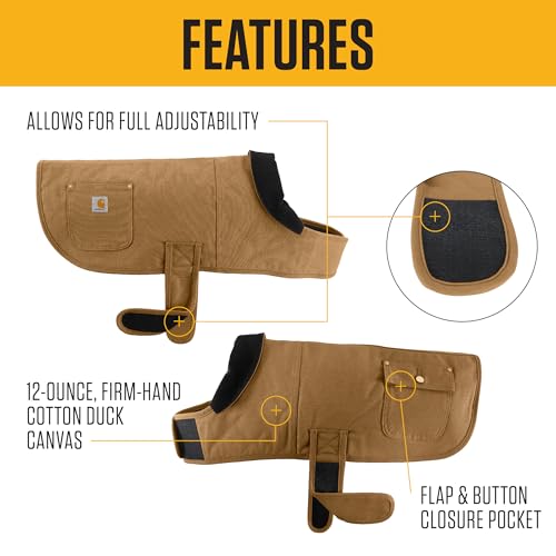 Carhartt Firm Duck Insulated Dog Chore Coat, Durable Weather Resistant Jacket for Cold and Windy Conditions, PFAS Free (Hu...
