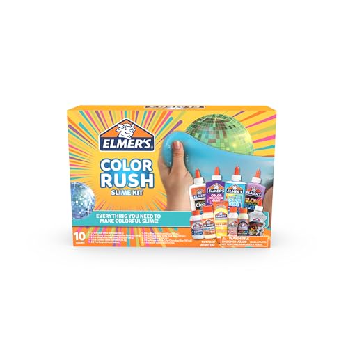 Elmer's Color Rush Slime Kit, Includes Liquid Glue, Activator, Makes Color Changing, Glow in The Dark, Butter Slime and Mo...