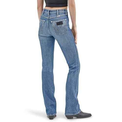 Wrangler Womens X Hot Wheels¢â High-Rise Bootcut Jean