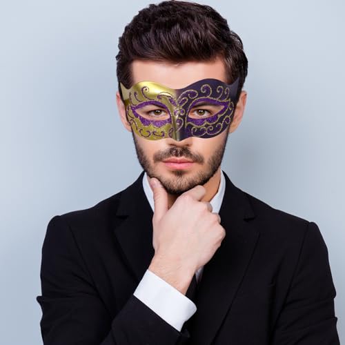 OIDEA Retro Venetian Masquerade Mask for Men: Vintage Carnival Venetian Mask Costume Cocktail Party Mardi Gras Mask