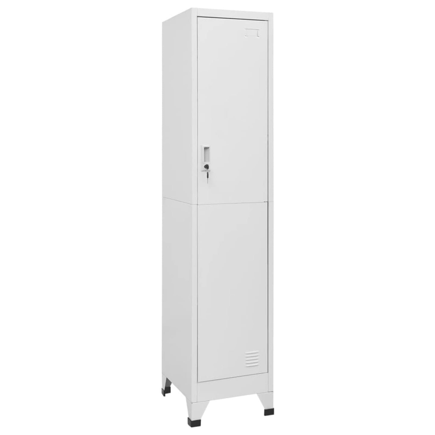 Gecheer Steel Locker Cabinet, Large Storage with Lockable Door, 15inx17.7inx70.9in, Grey Matte Finish, for Office or Sports Changing Rooms