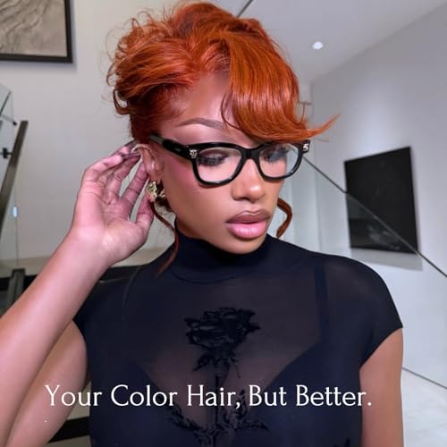 12A Ginger Body Wave Bundles Human Hair, Soft And Shed-Free Colored #350 Copper Burnt Orange 3 Bundles Double Weft 100% Unprocessed Brazilian Remy Hair Ginger Sew In Wavy 10 12 14 Inch