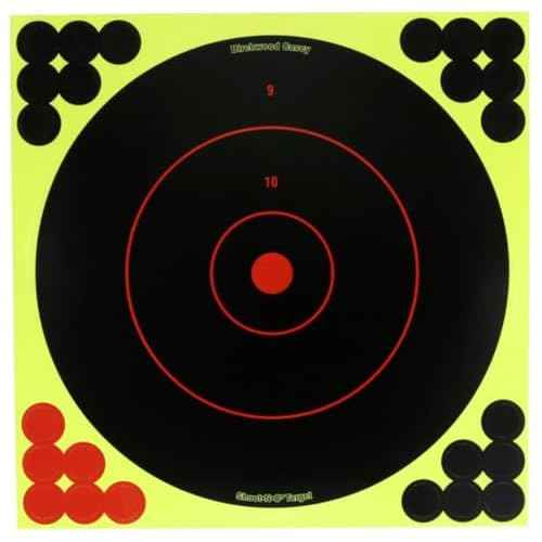 Birchwood Casey Shoot-N-C Bullseye Dispenser Targets | Always Flat Adhesive Back Shooting Training Reactive Targets with Pasters