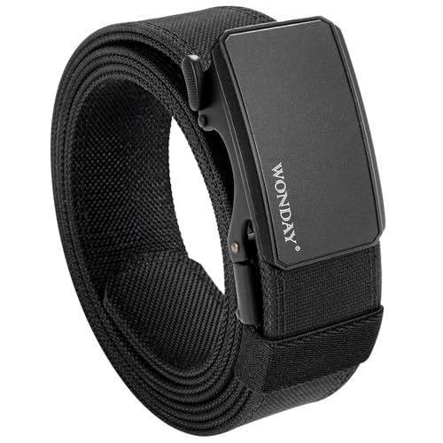 WONDAY Tactical Gun Belt Patented Ratchet CCW Rigid Men EDC Stiff Heavy Duty Work 1.5" Battle Concealed Carry Nylon Belts