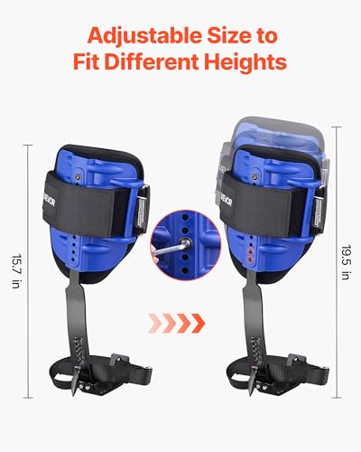 VEVOR Tree Climbing Spikes, 1 Pair Height-Adjustable Climbing Spurs, 350lbs Load Capacity Tree Climbing Gear with Straps, ...