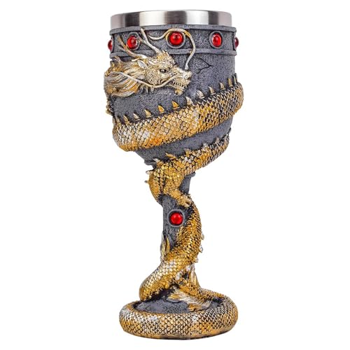 YINUK Stainless Steel Beer Mug Household Shatterproof Resin Beer Mug Vintage Goblet Drinkware Kitchen Supplies Bar Drinkwa...