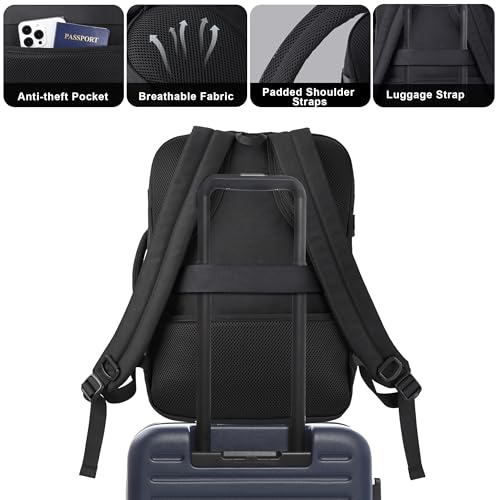 MOZETO TSA Approved Carry On Backpack, Extra Large Tactical Travel Backpack for Men, Airplane Approved Weekender Bag, Wate...