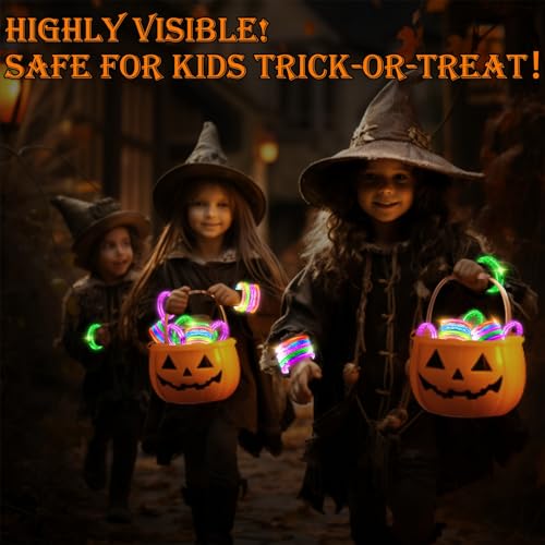 20 Pack LED Glow Bracelets Party Favors for Kids Glow in The Dark Party Supplies, LED Bracelet Light Up Toys Neon Valentin...