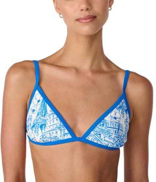 Karl Lagerfeld Paris Women's Standard Swim Bikini Top, French Blue