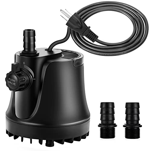 AQQA 265-800 GPH Submersible Aquarium Water Pump with Adjustable Switch, Water Removal and Drainage Sump Cleaning Pump wit...