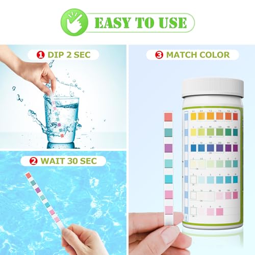 LabBestest Aquarium Test Strips - Aquarium Water Test Kit - 150 Fish Tank Testing Strips for Freshwater - Pond Water Teste...