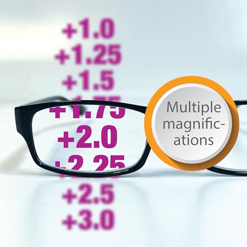 Boost Eyewear 6 Pack Reading Glasses, Traditional Black Frames, with Spring Loaded Hinges