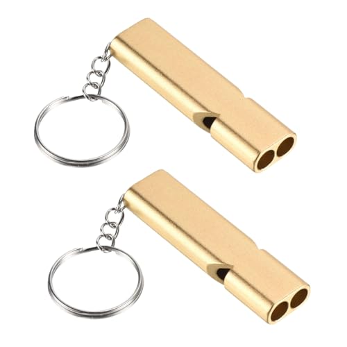 Premium Extra Loud Whistles for Camping Hiking Hunting Outdoors Sports and Emergency Situations, Sturdy but Light Aluminiu...