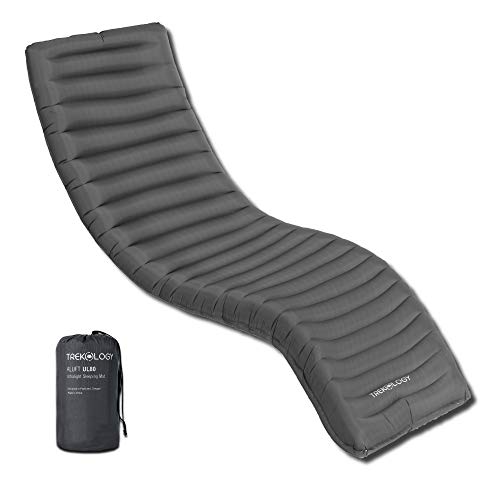 TREKOLOGY UL80 Ultralight Sleeping Pad – Inflatable Camping Sleeping Pad - 40D Nylon Compact Hiking Mat – Lightweight Air ...