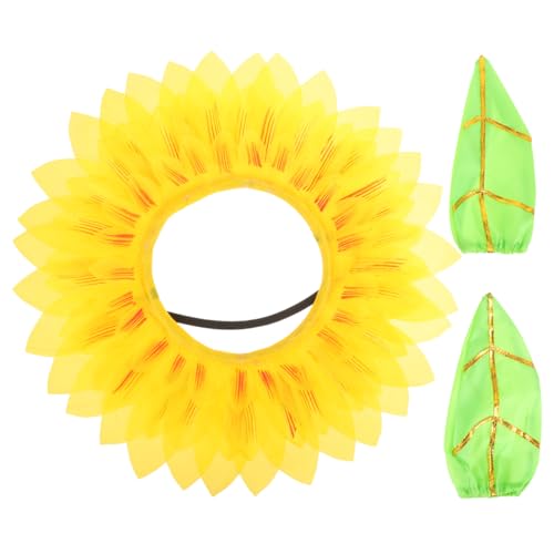 Vicasky Sunflower Head Cover for Kids Fun Sunflower Costume Accessory for Parties Festivals and Role Play Easy to Wear Per...