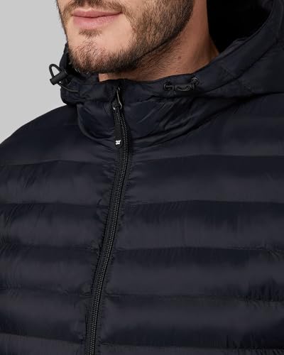 32 Degrees Heat Men’s Lightweight Packable Hooded Jacket – Water Resistant Travel Puffer