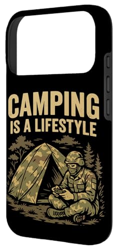 Camping Lifestyle Funny Outdoors Survival Gamer Humor Gaming Case for iPhone 17 Pro