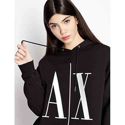 Armani Exchange womens Icon Project Hooded Sweatshirt